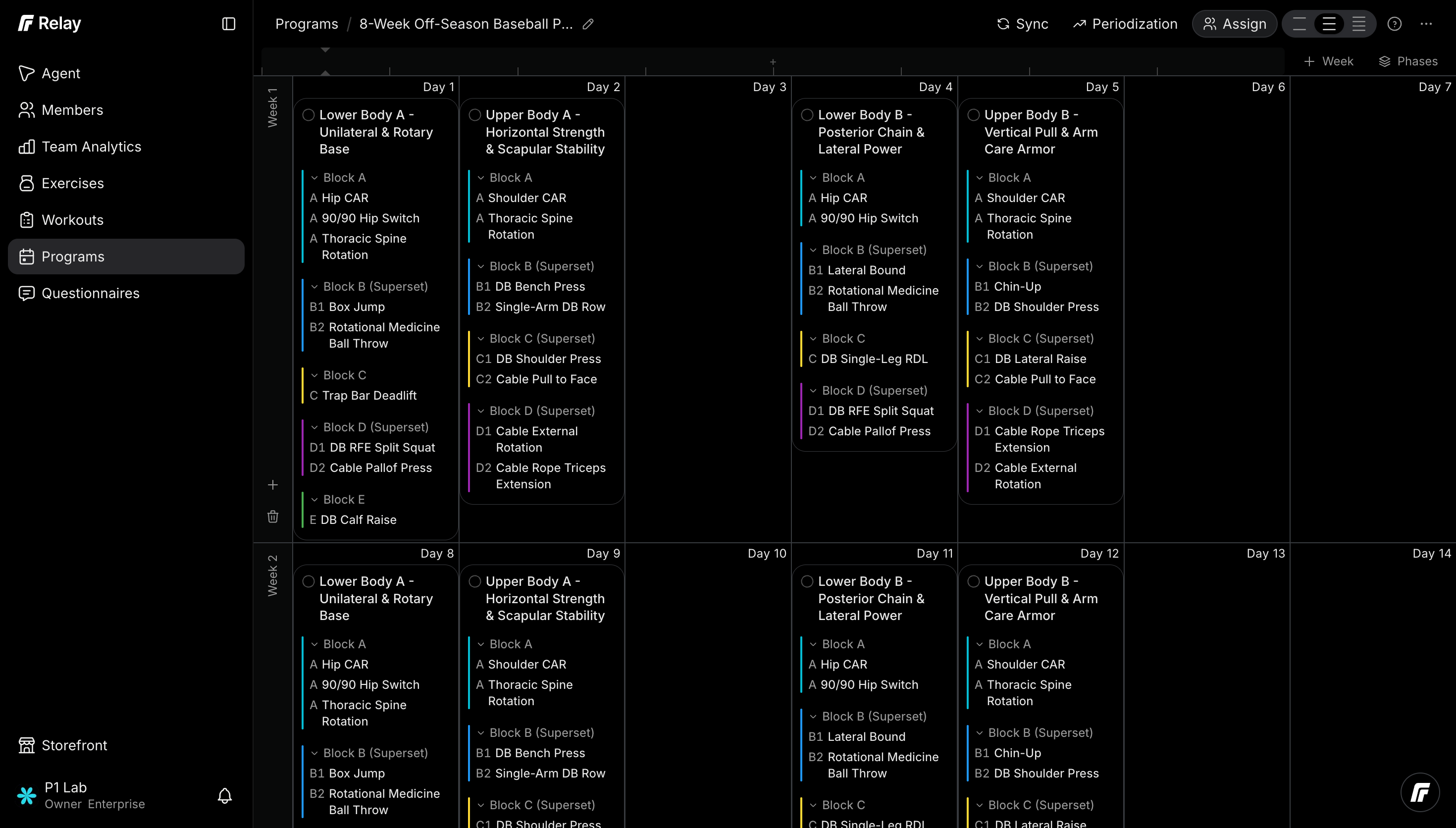 Relay program builder