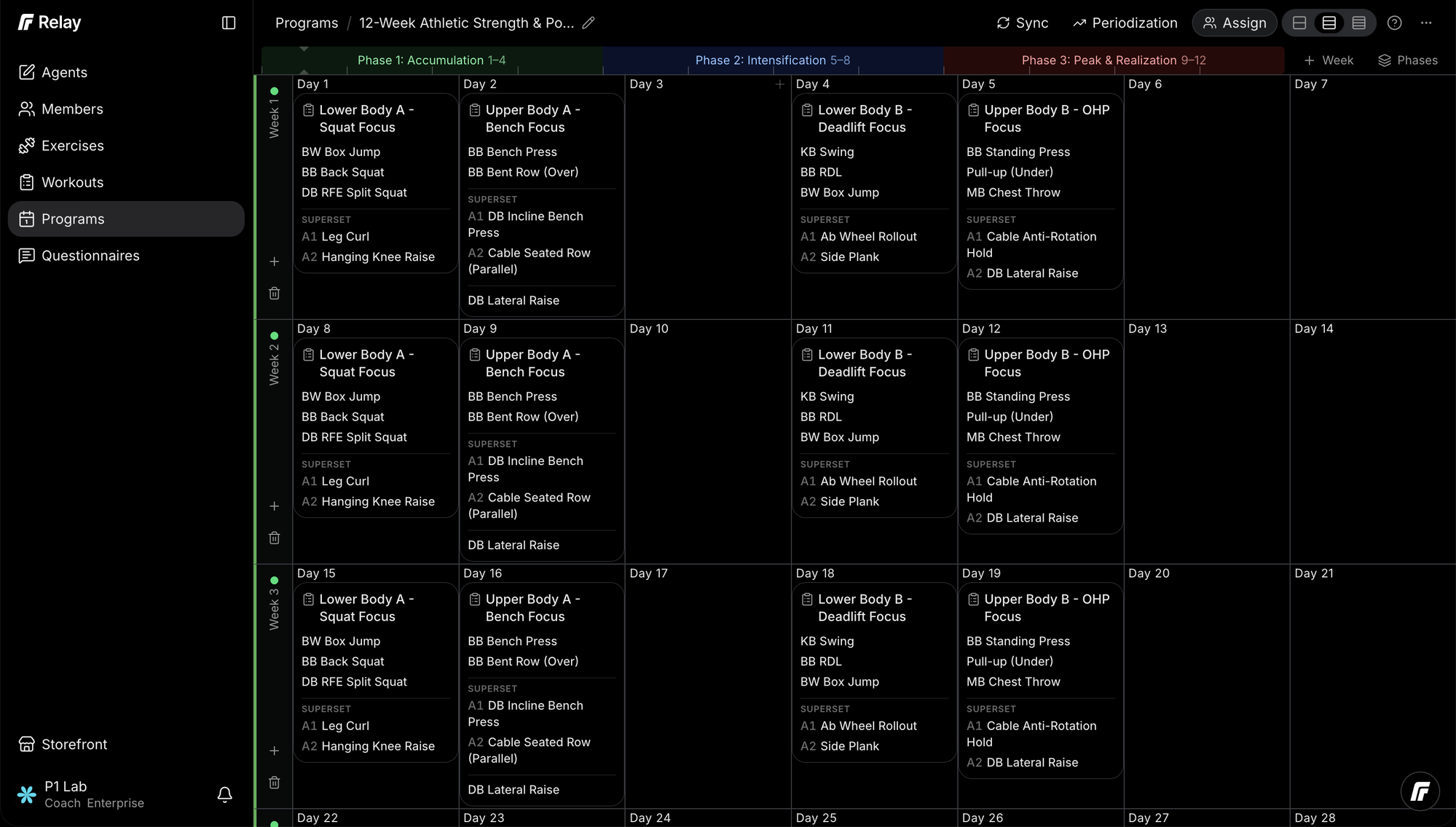 Relay program builder