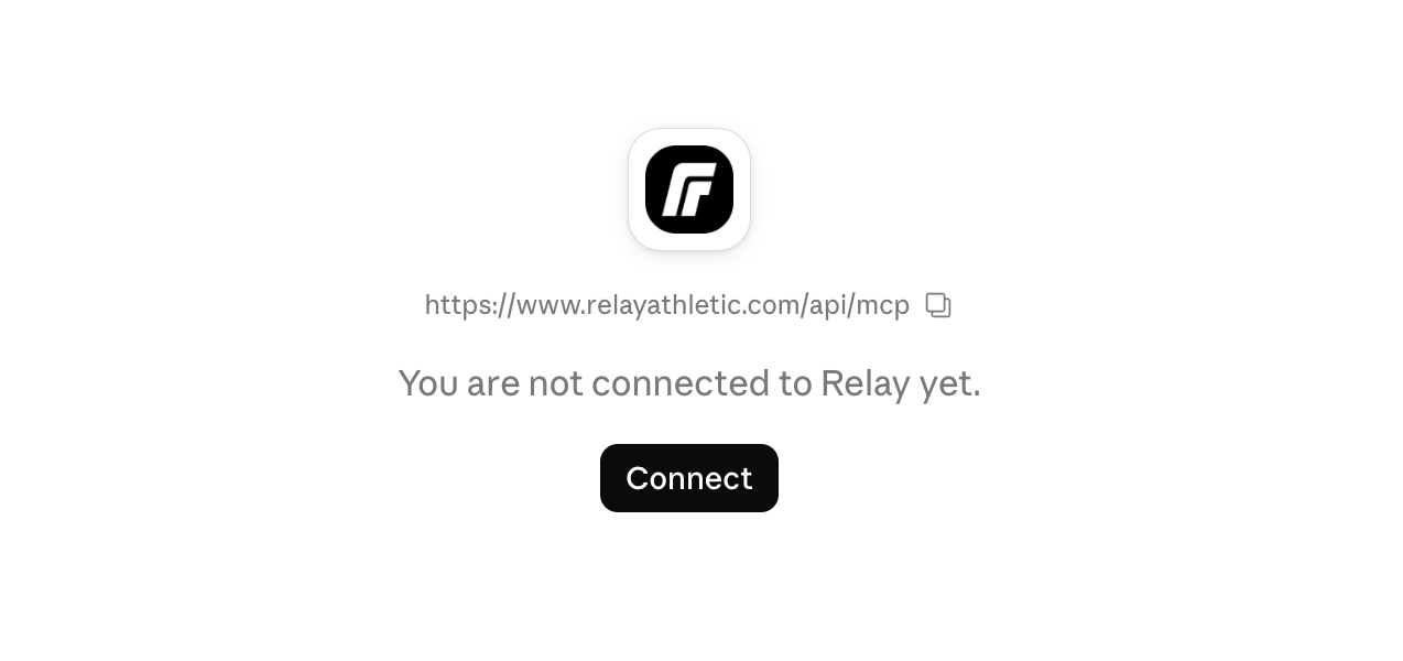 Relay listed in the Connectors table with a Connect button